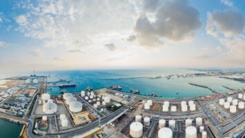 Wide,Panorama,Of,The,Oil,Tanker.,Oil,Loading,Dock,Of