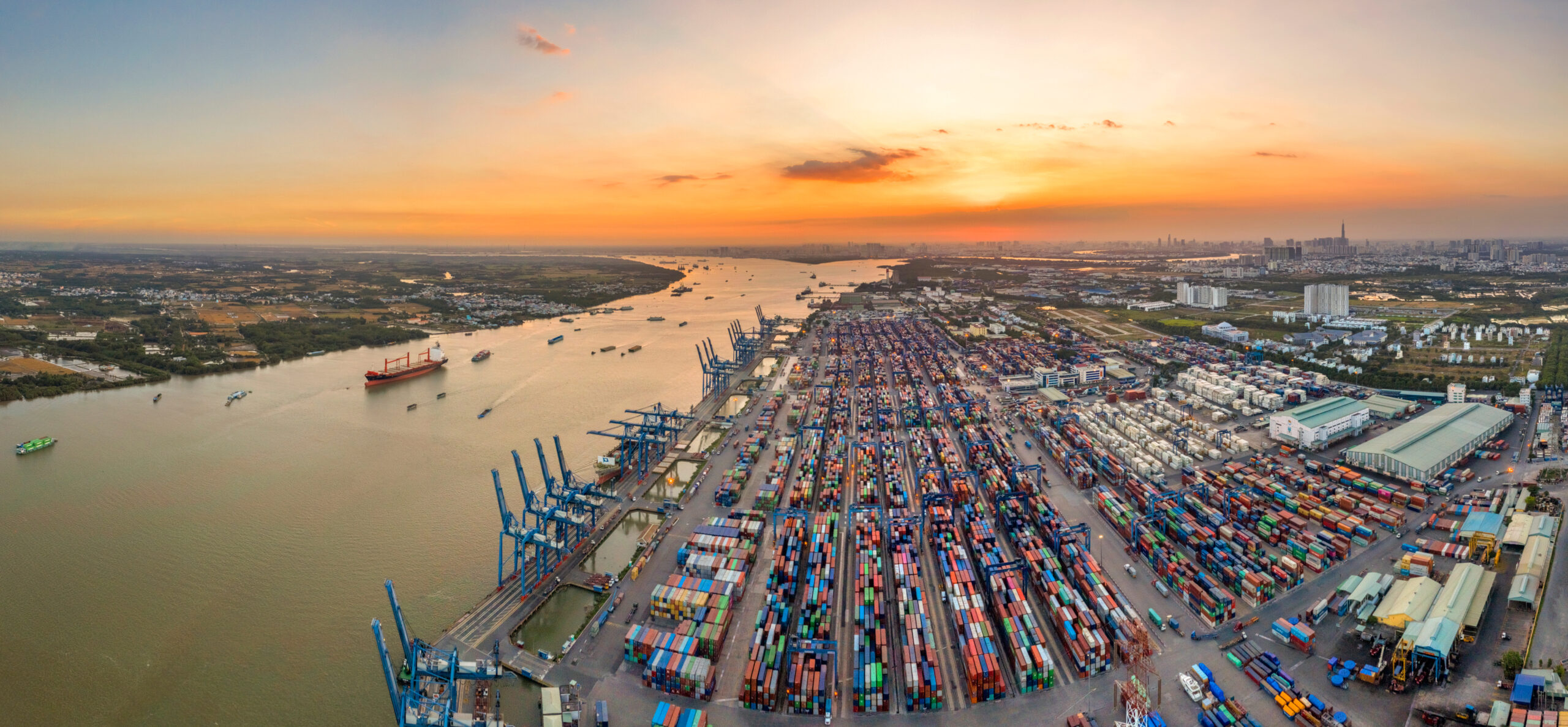 Top,View,Aerial,Of,Cat,Lai,Container,Harbor,,Center,Ho